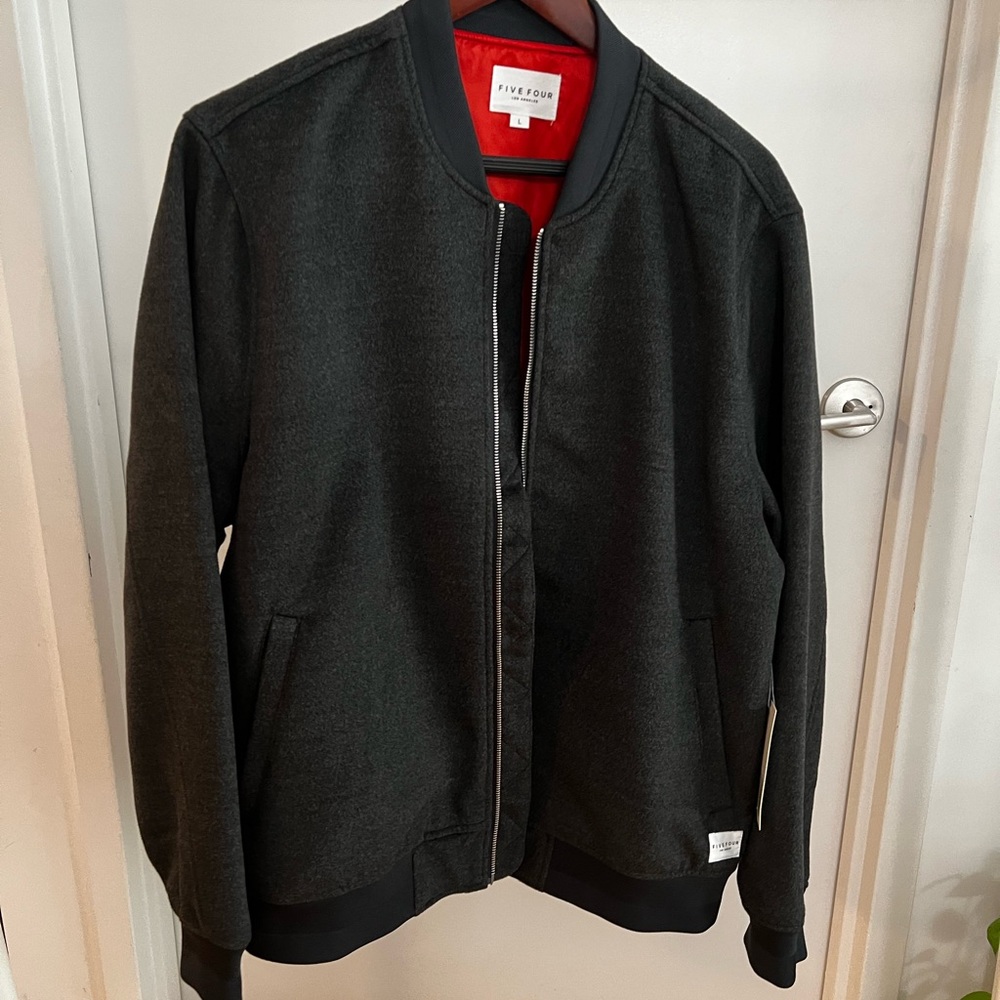 Mens Five Four Jacket Size Large. Dark grey. New with Tags.